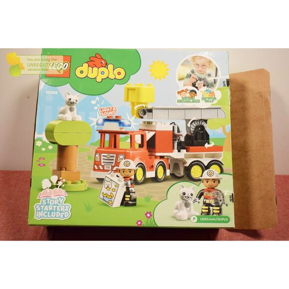 LEGO DUPLO Town Fire Truck Building Toy 10969 (Incomplete) - Picture 13 of 14